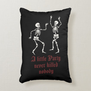 Contemporary Halloween skeletons Decorative Cushion