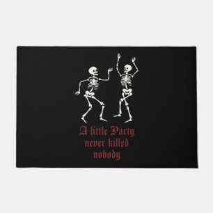Contemporary Halloween skeletons Doormat