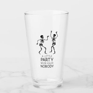 Contemporary Halloween skeletons Glass