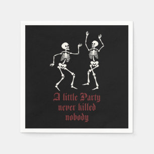 Contemporary Halloween skeletons Napkin