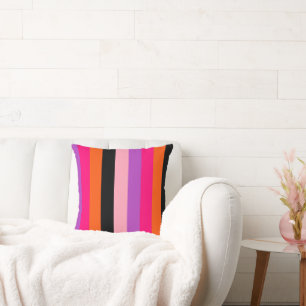 Contemporary Halloween Stripes Cushion