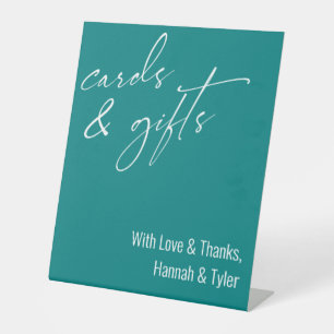 Contemporary Handwriting Cards & Gifts Teal Pedestal Sign