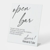Contemporary Handwriting Funny Open Bar