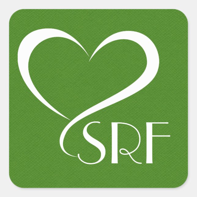 Contemporary Heart with Your Initials Sticker (Front)