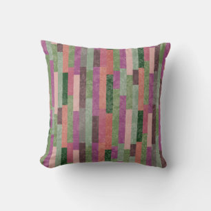 Contemporary Interior Pink Green and Purple Cushion