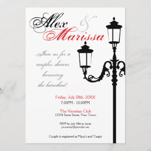 Contemporary Italian Lamp Post Invitation