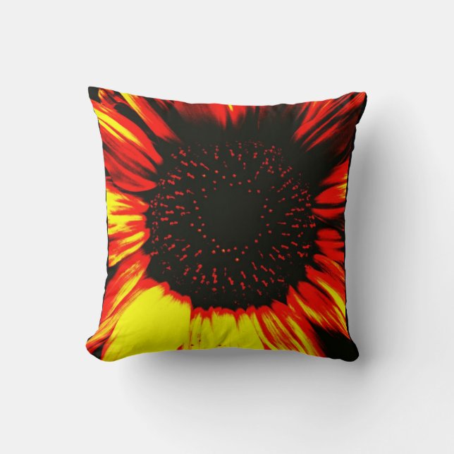 contemporary large sunflower seed head and petels cushion (Front)