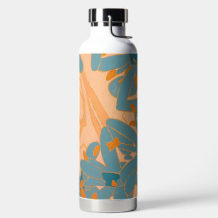 Contemporary Leaf Design in Peach Water Bottle