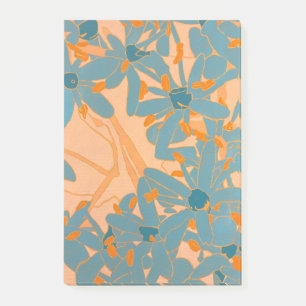 Contemporary Leaf Design Peach Post-it Notes