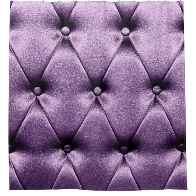 Contemporary leather, seamless style shower curtain (Front)