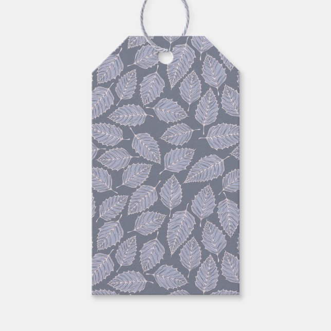 Contemporary Leaves Gift Tags (Front)