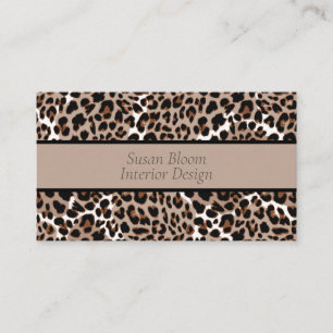 Contemporary Leopard Spots Brown and Tan Business Card