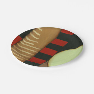 Contemporary Loft Style Panelled Painting Paper Plate