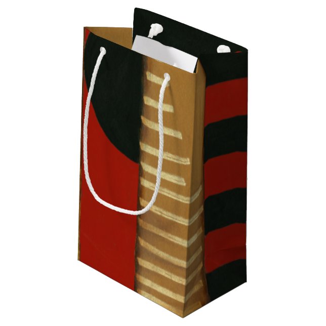 Contemporary Loft Style Panelled Painting Small Gift Bag (Back Angled)