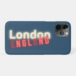 Contemporary London Neon Lights Typography  iPhone 11 Pro Case