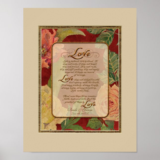 Contemporary Love Chapter 1 Corinthians 13 Poster (Front)
