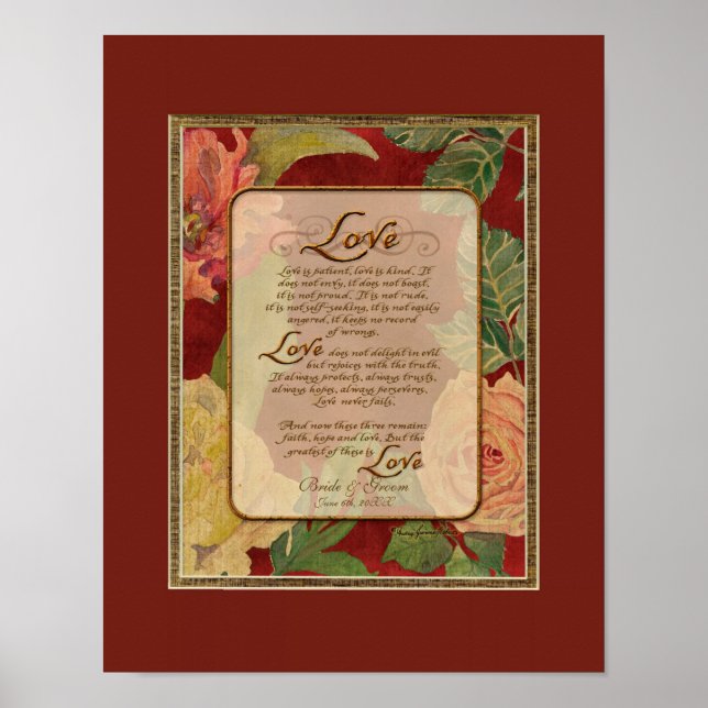 Contemporary Love Chapter 1 Corinthians 13 Poster (Front)