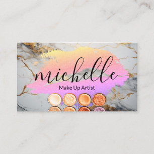 Contemporary Makeup Artist Palette Business Card