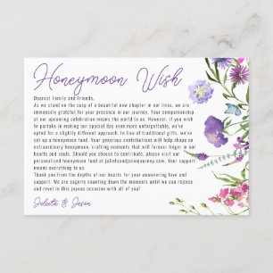 Contemporary Meadow Wildflowers Wishing Well  Enclosure Card