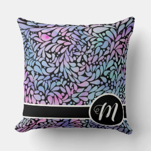 Contemporary mermaid coloured petals cushion