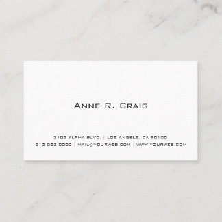 Contemporary Minimalist Business Card