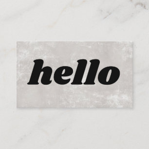 Contemporary Minimalist Font Business Card