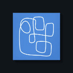 Contemporary Minimalist Line Art Drawing in Blue Canvas Print<br><div class="desc">Contemporary Minimalist Line Art Drawing in Blue Canvas Print</div>