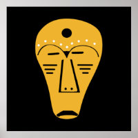 Contemporary modern Aboriginal abstract face art