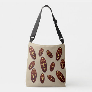 Contemporary Modern Abstract face Crossbody Bag