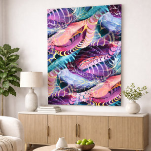 Contemporary Modern Abstract with Geometric Shapes Canvas Print