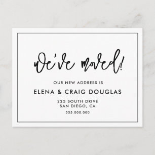 Contemporary modern announcement postcard