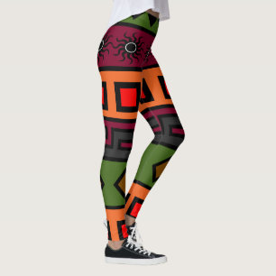 Contemporary Modern art African pattern Leggings
