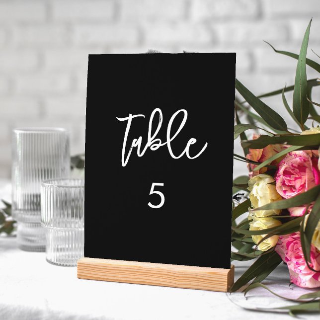Contemporary modern black wedding table number (Creator Uploaded)