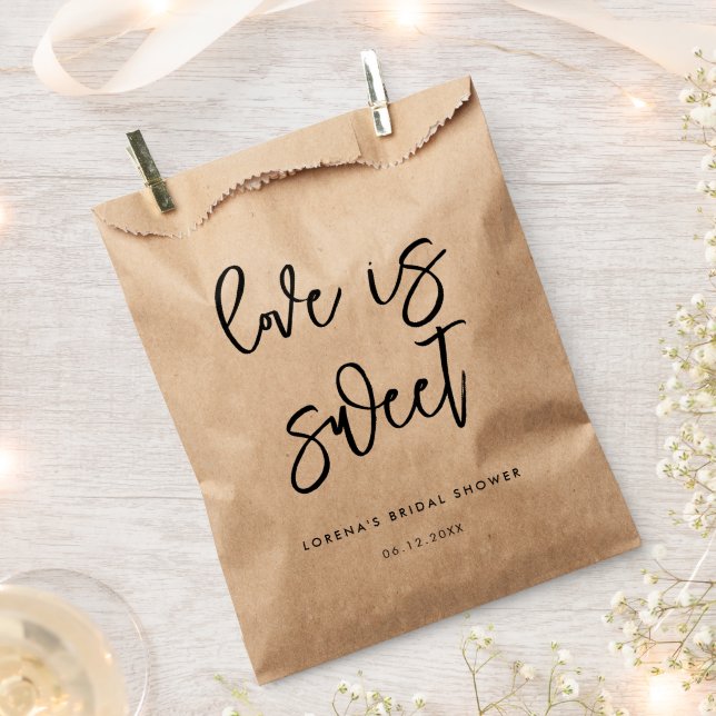 Contemporary modern Bridal Shower Favour Bags (Clipped)