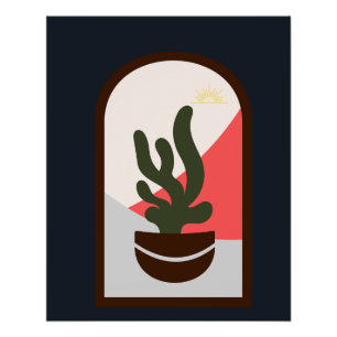 Contemporary Modern Classic Boho Glossy Poster