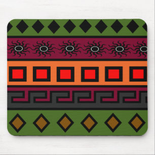 Contemporary Modern coloured African pattern Mouse Mat