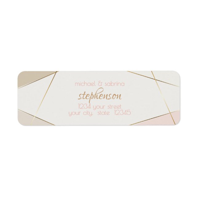 Contemporary Modern Geometric Stripes Blush Sand (Front)