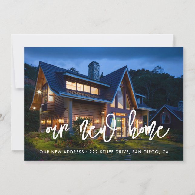 Contemporary modern photo moving announcement (Front)