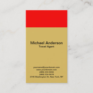 Contemporary Modern Travel Agent Business Card
