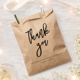 Contemporary modern wedding favour bags
