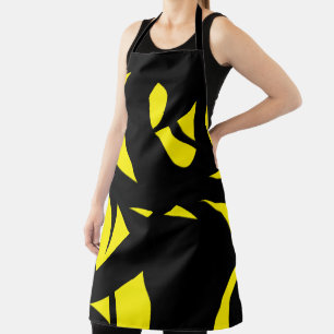 Contemporary Modern Yellow / Black  Apron