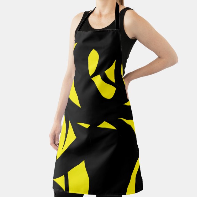 Contemporary Modern Yellow / Black  Apron (Insitu)