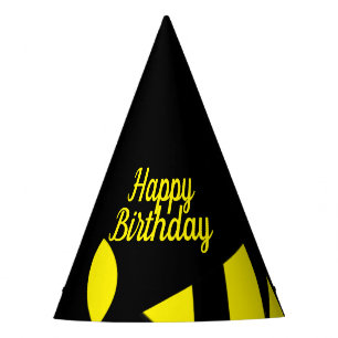 Contemporary Modern Yellow / Black Party Hat