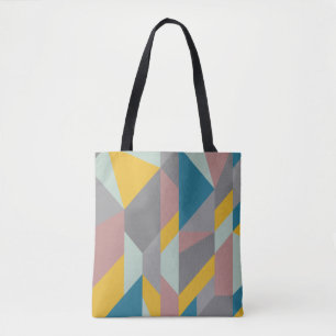 Contemporary Modernist Geometry Art Earthy Colours Tote Bag