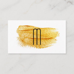 Contemporary Monogram   Art Brushed Business Card