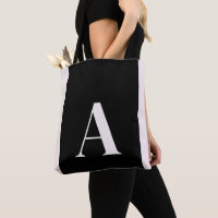 Contemporary Monogram Black & Blush Bridesmaid