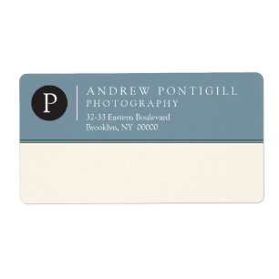 Contemporary Monogram Shipping Label