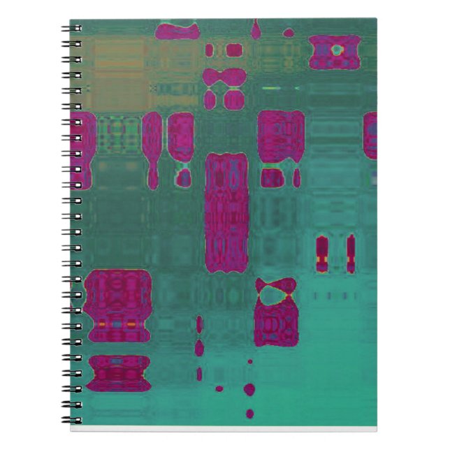 Contemporary MVB Abstract Blue Purple Notebook (Front)