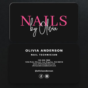 Contemporary Nail Salon Business Card