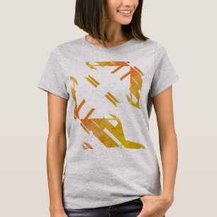 Contemporary Orange Southwest Art Look Abstract T-Shirt